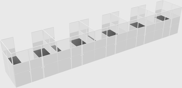 U-shaped cubicle