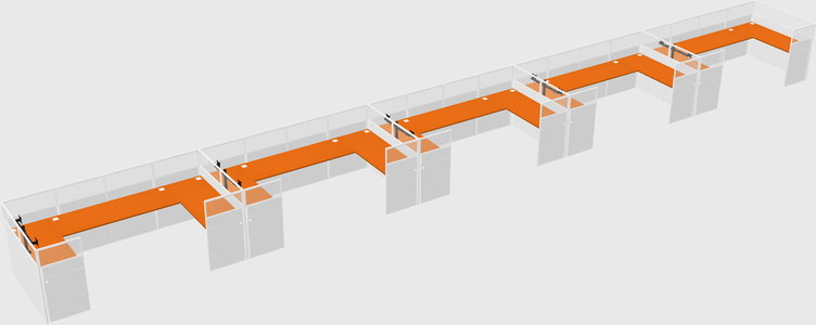 U-shaped cubicle