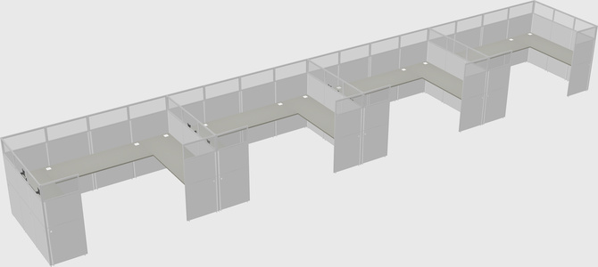 U-shaped cubicle