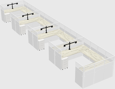 Cabine en u
