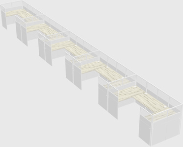 U-shaped cubicle