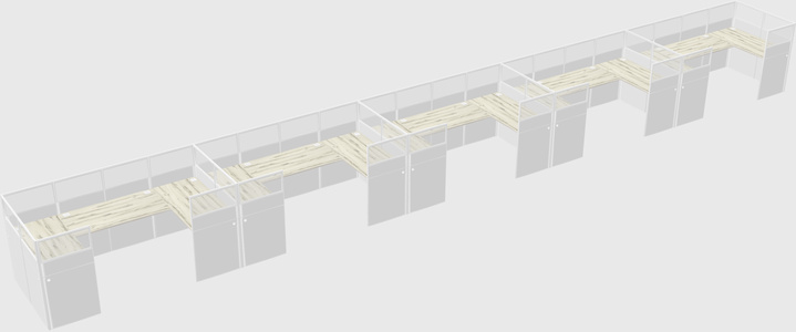 U-shaped cubicle