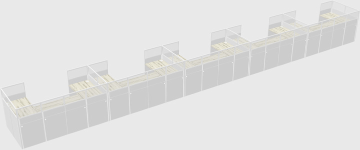 U-shaped cubicle