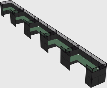 U-shaped cubicle