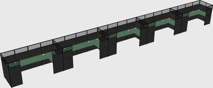 U-shaped cubicle