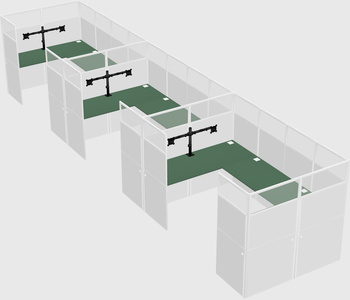 U-shaped cubicle
