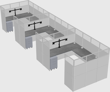 U-shaped cubicle