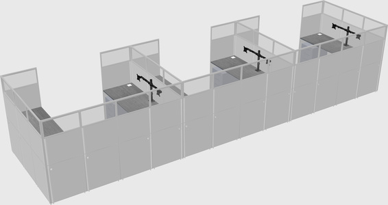 U-shaped cubicle
