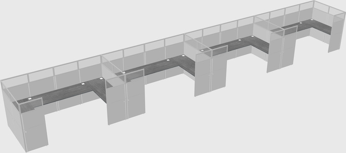 U-shaped cubicle