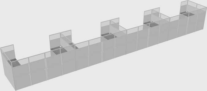 U-shaped cubicle