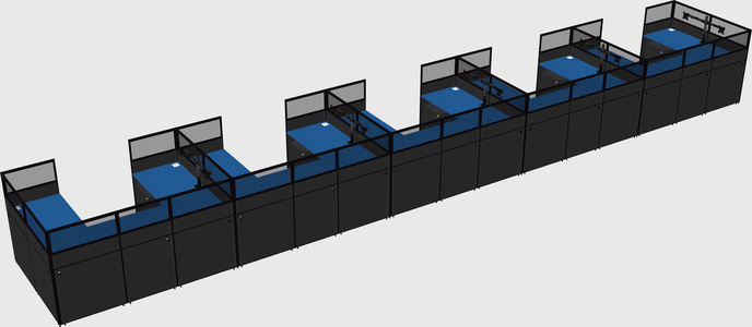 Cabine en u