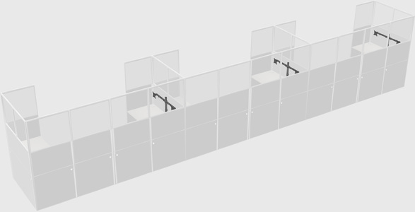 U-shaped cubicle