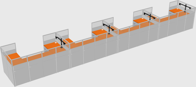 Cabine en u