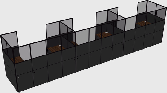 U-shaped cubicle