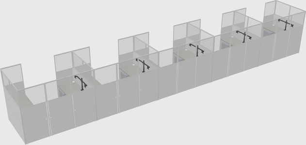 U-shaped cubicle