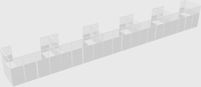 U-shaped cubicle