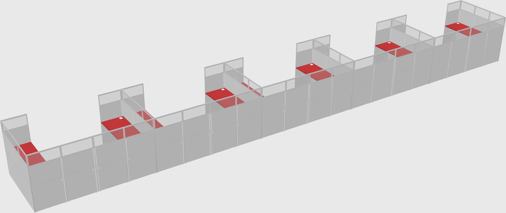 U-shaped cubicle