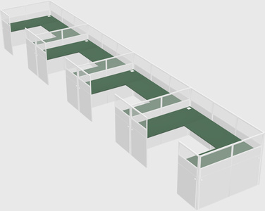 U-shaped cubicle