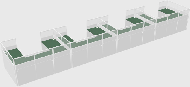 U-shaped cubicle
