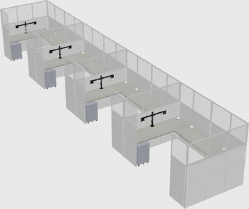 U-shaped cubicle