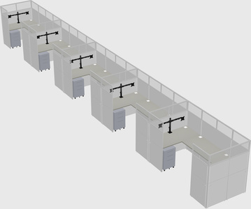 U-shaped cubicle