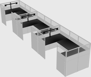 U-shaped cubicle