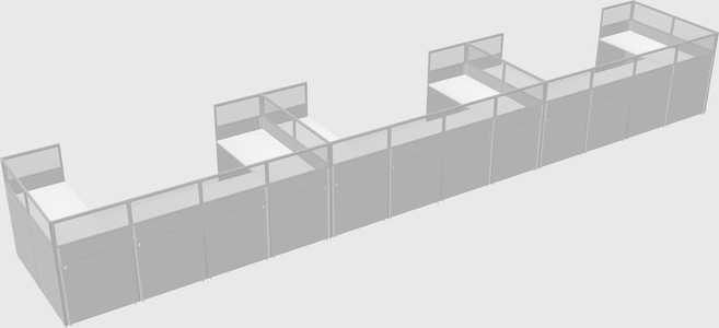 U-shaped cubicle