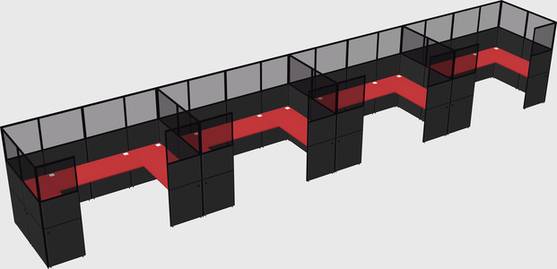 U-shaped cubicle