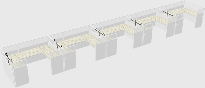 Cabine en u