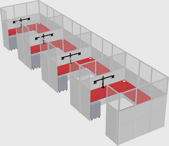 U-shaped cubicle