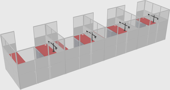 U-shaped cubicle