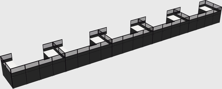 U-shaped cubicle