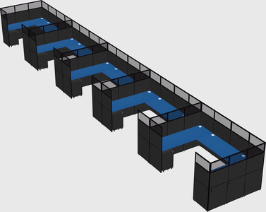 U-shaped cubicle