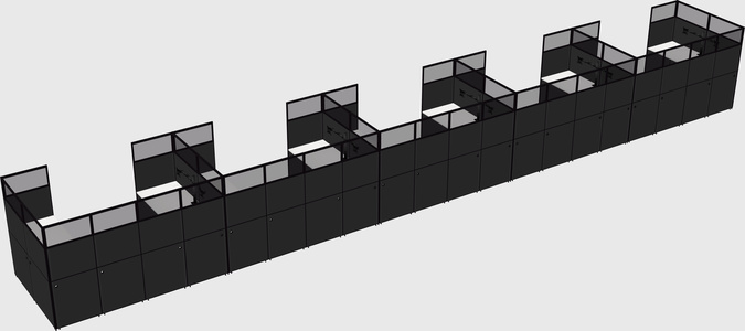 U-shaped cubicle