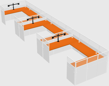 U-shaped cubicle