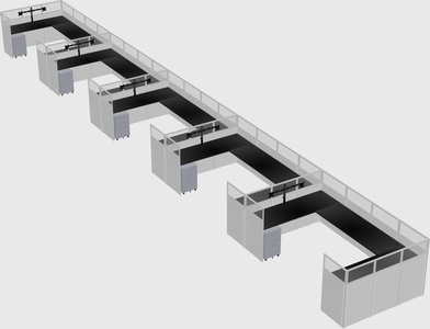 U-shaped cubicle