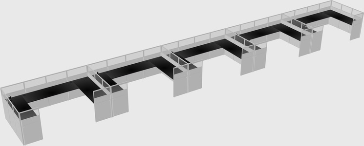 U-shaped cubicle