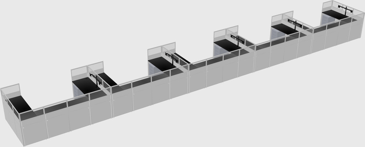 U-shaped cubicle
