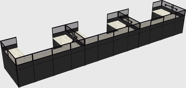 Cabine en u