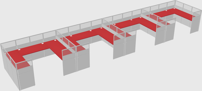 U-shaped cubicle