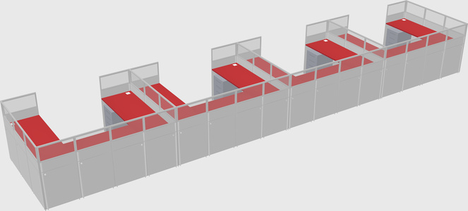U-shaped cubicle