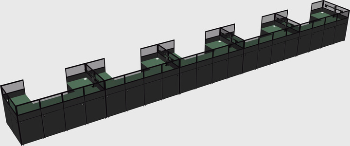 U-shaped cubicle