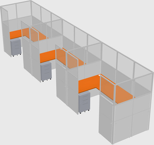 U-shaped cubicle