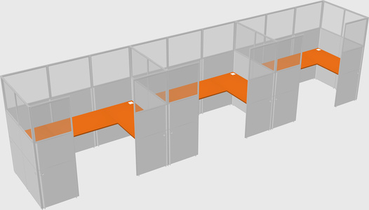 U-shaped cubicle