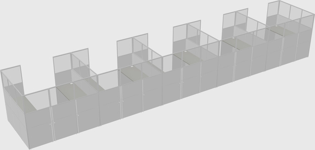 U-shaped cubicle