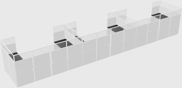 U-shaped cubicle