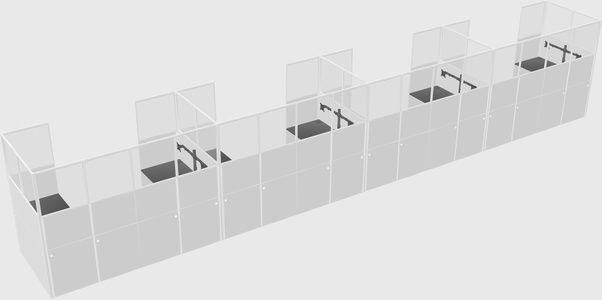 U-shaped cubicle