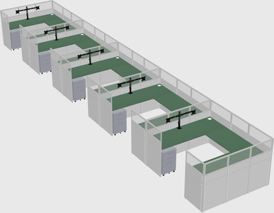 U-shaped cubicle