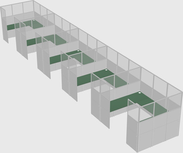 U-shaped cubicle