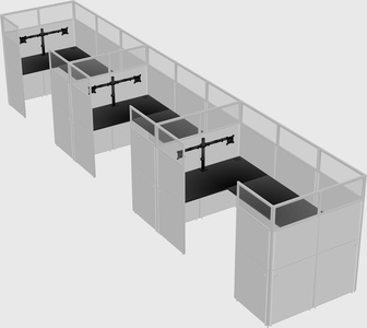 U-shaped cubicle